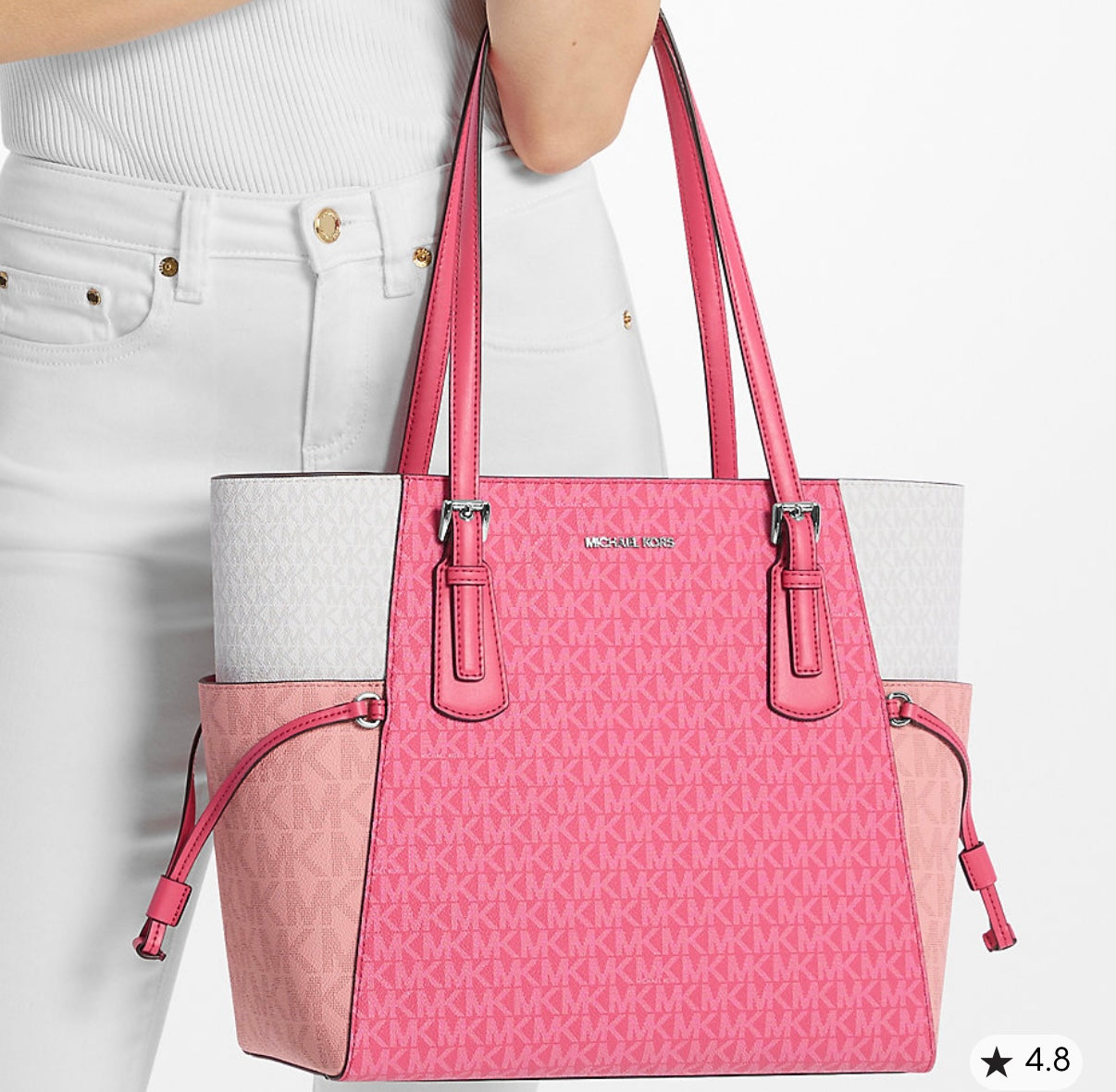 Michael Kors Tote BAG Voyager Pink Colors