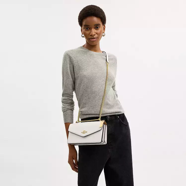 Coach Crossbody Klare Envelope White-Gold