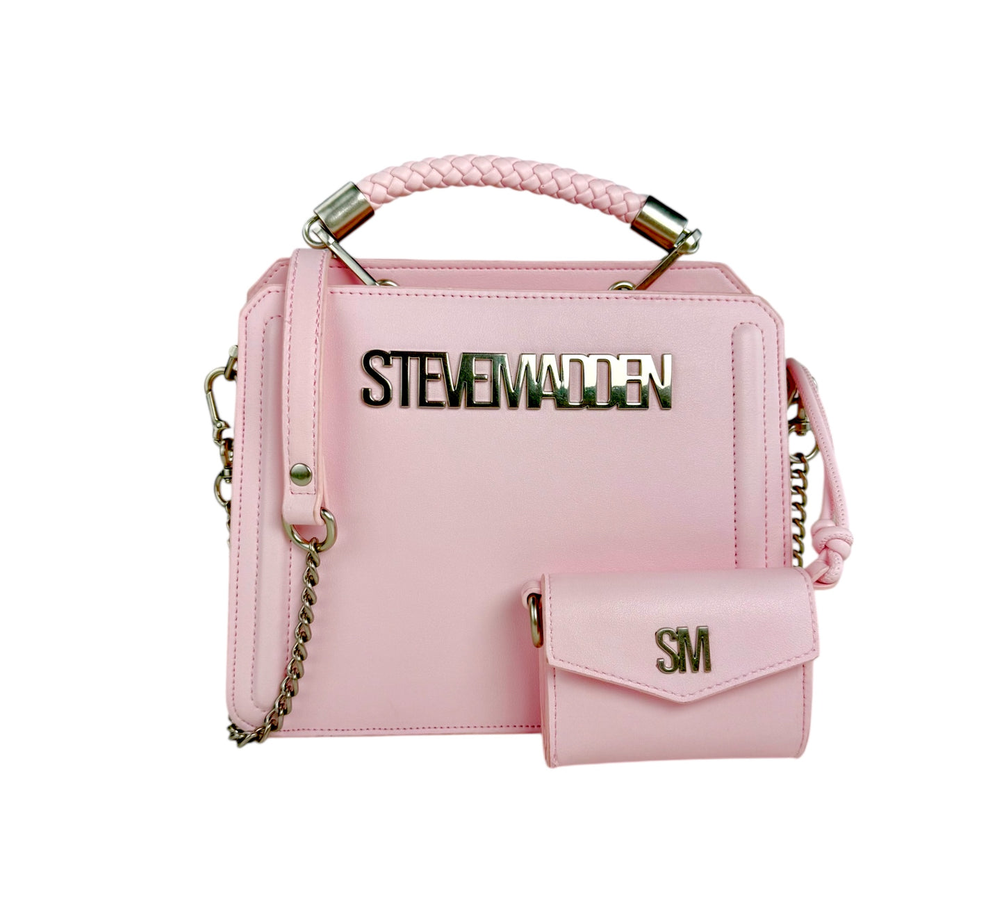 Steve Madden Crossbody Pink-Platinum Luxury