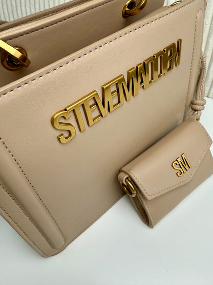 Steve Madden Crossbody Beige-Gold Luxury