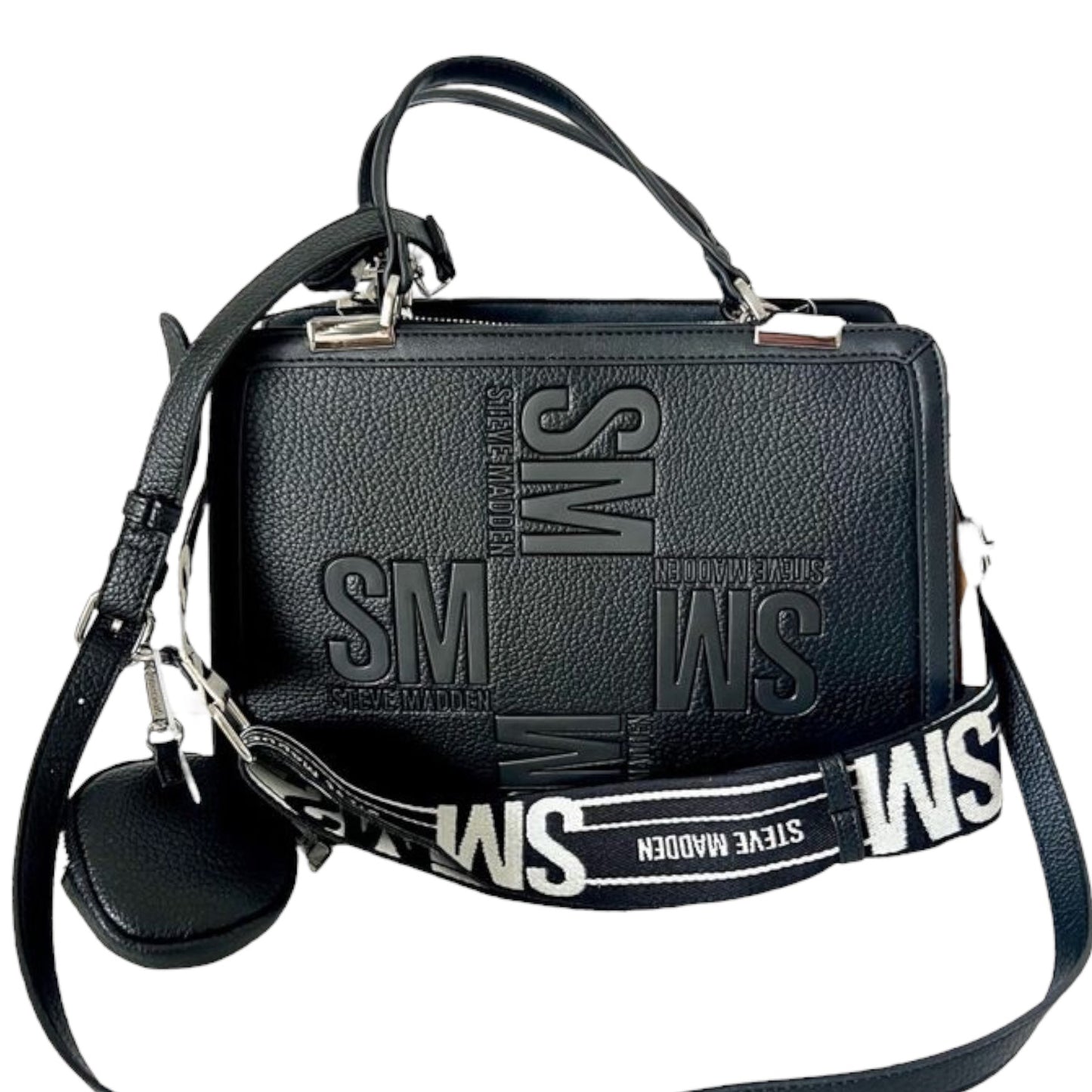 Steve Madden Crossbody Negro grabado