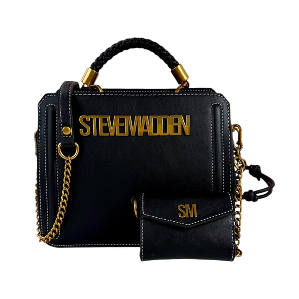 Steve Madden Crossbody Black-Gold Luxury