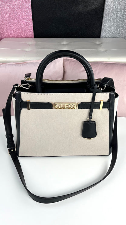 Guess Satchel Beige-Black