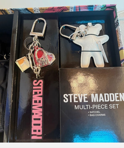 Steve Madden Crossbody GIFT Set Charms Black