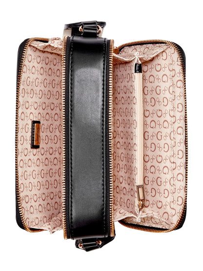 Guess Crossbody Double Zip Carrara Black