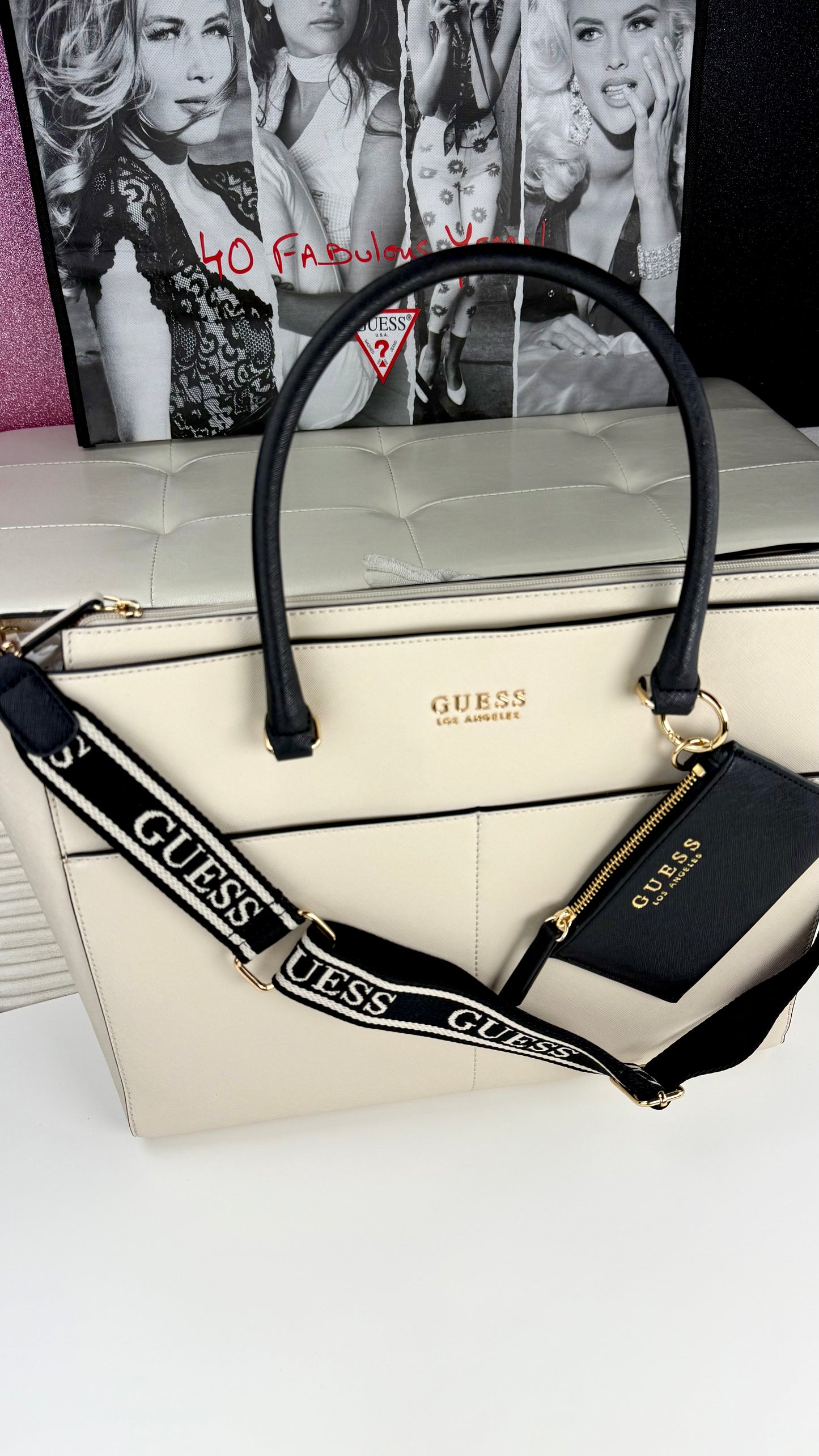 Guess TOTE BAG Pennywise Carryall Beige Luxury