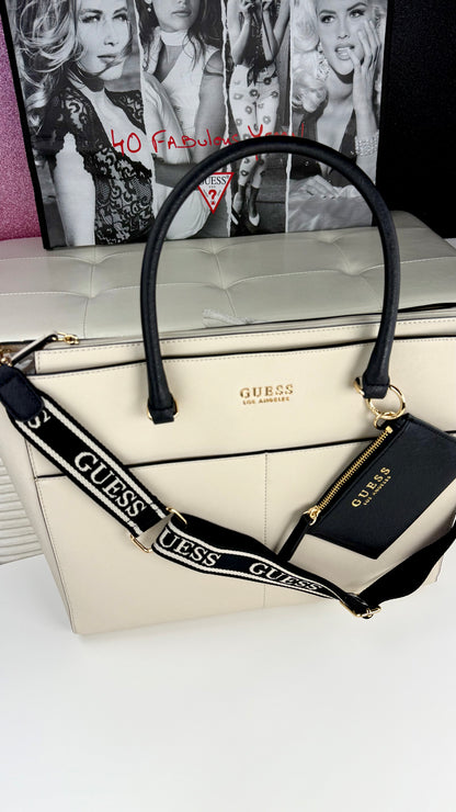 Guess TOTE BAG Pennywise Carryall Beige Luxury