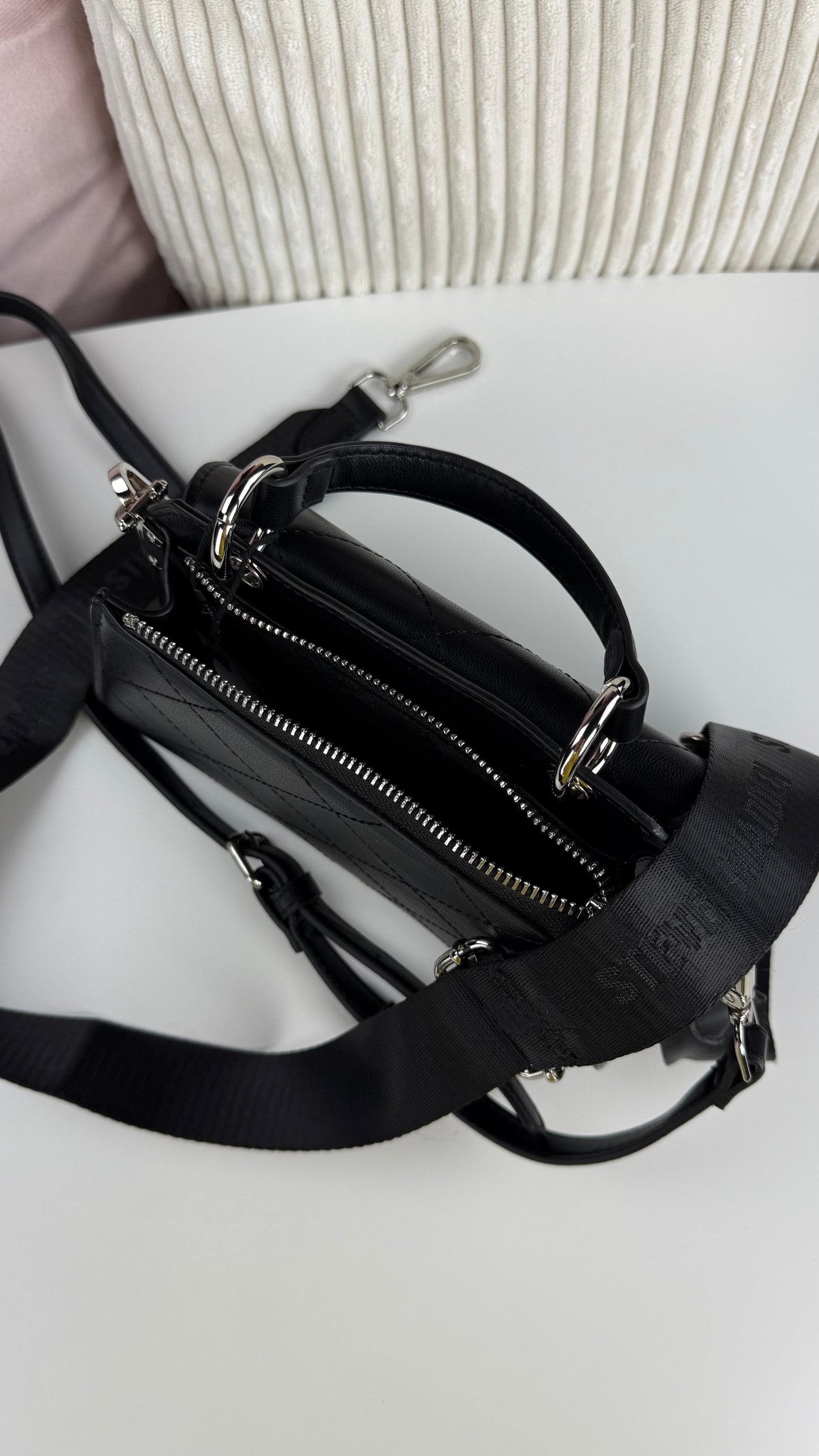 Steve Madden Crossbody Black 2 Strap mini