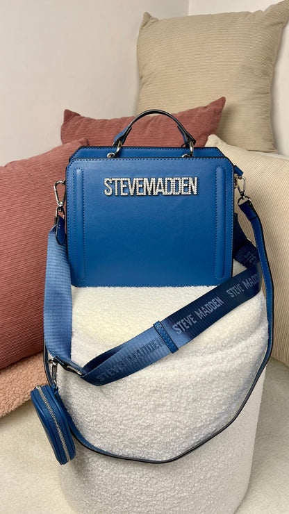 Steve Madden Crossbody Azul claro Brillante