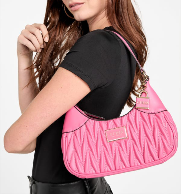 Guess Bolso Hombro Fluer Rosa