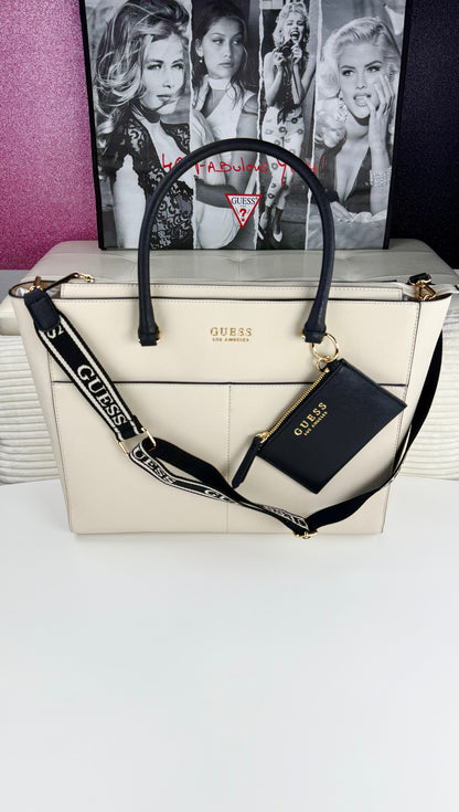 Guess TOTE BAG Pennywise Carryall Beige Luxury