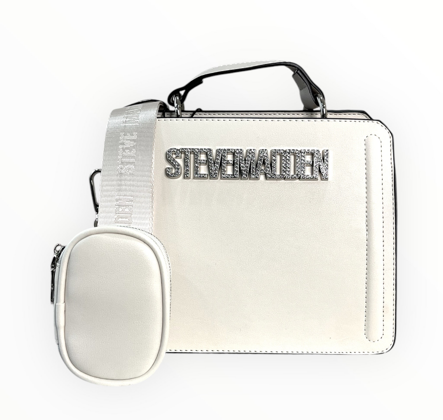 Steve Madden Crossbody Logo Brillante Blanco crema