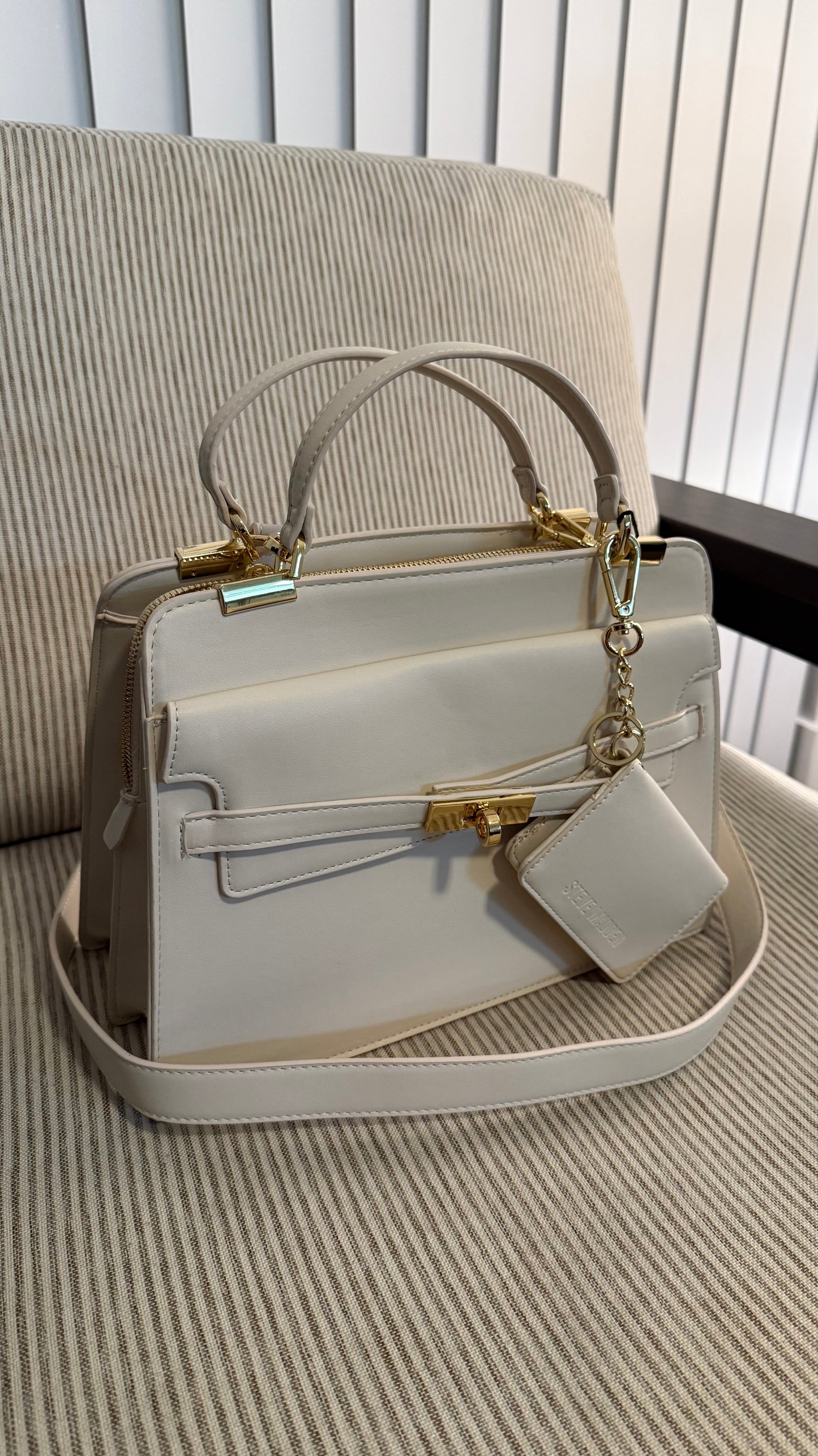 Steve Madden Satchel - Wallet Cream