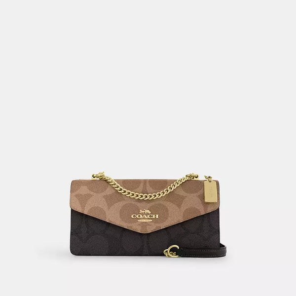 Coach Crossbody Klare Envelope Brown-Gold