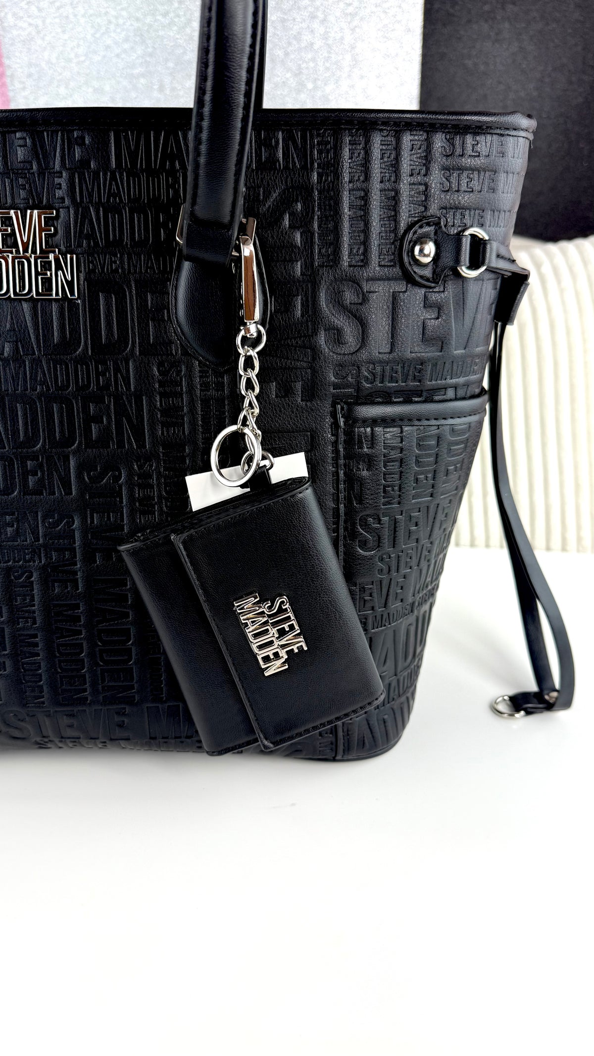 Steve Madden Tote BAG Black logos