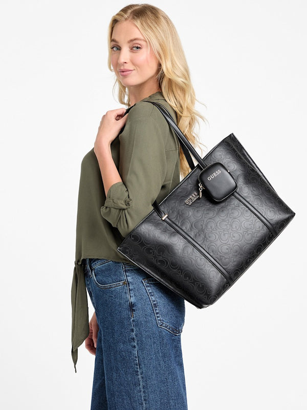 Guess Tote BAG Rue Perforated Black