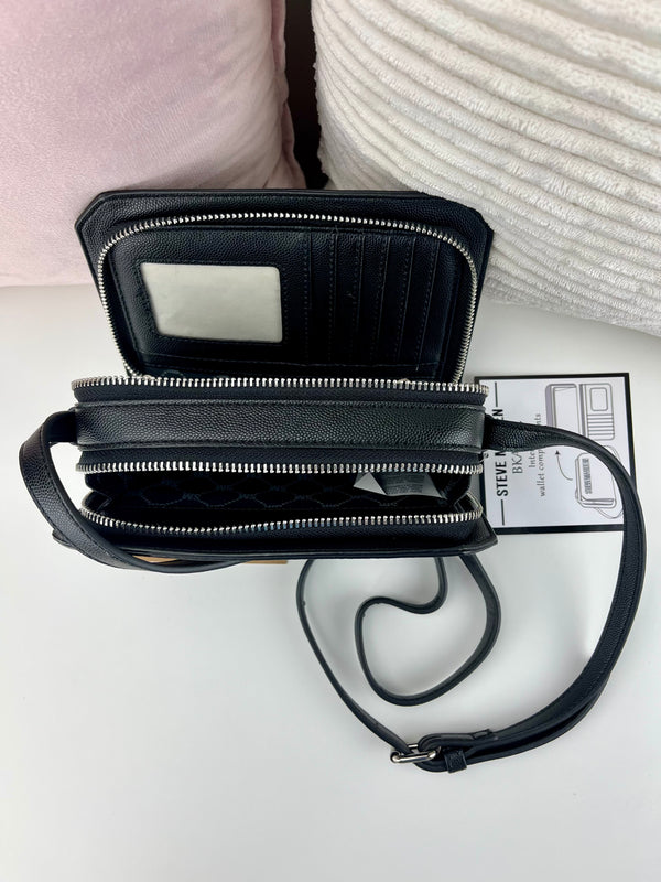 Steve Madden Mini Crossbody y Billetera negra