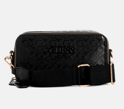 Guess Crossbody Doble ZIP Negro