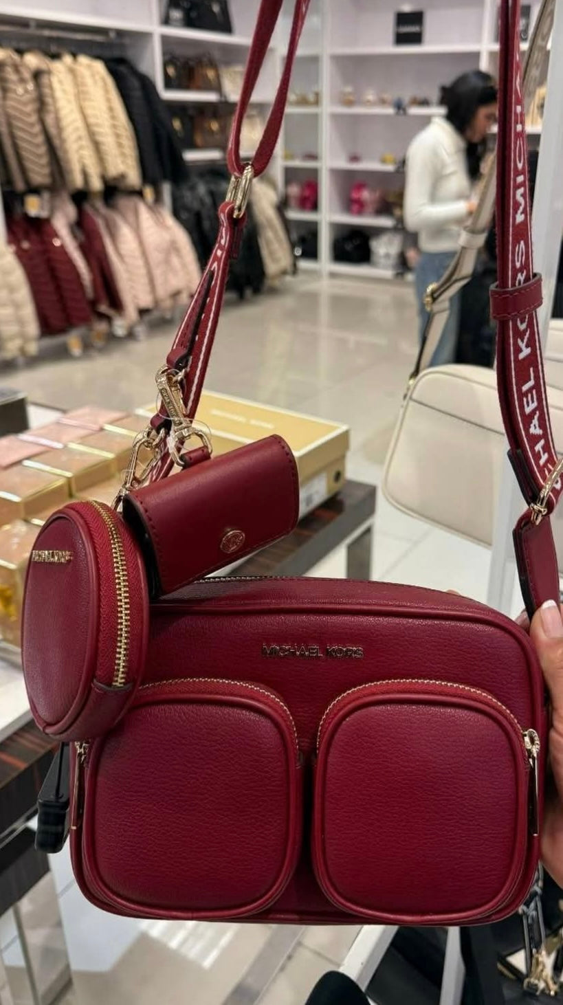Michael Kors Jet Set Messenger Travel Red