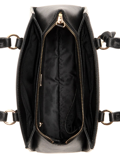 Guess Satchel Kyrie Saffiano Negro