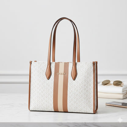 Guess Tote BAG Beige franjas
