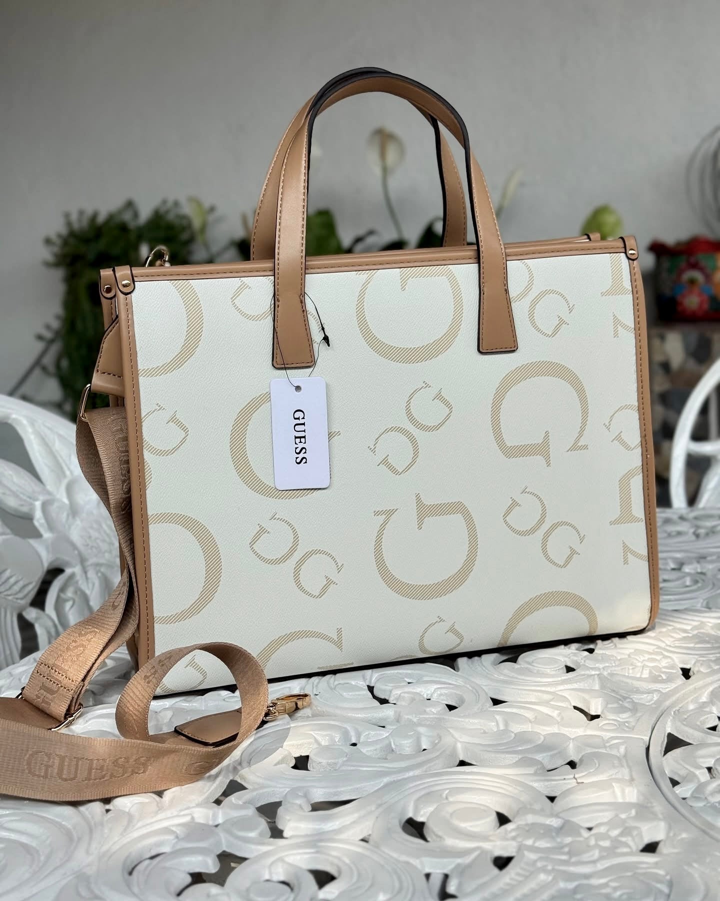 Guess Tote BAG Beige y Crossbody
