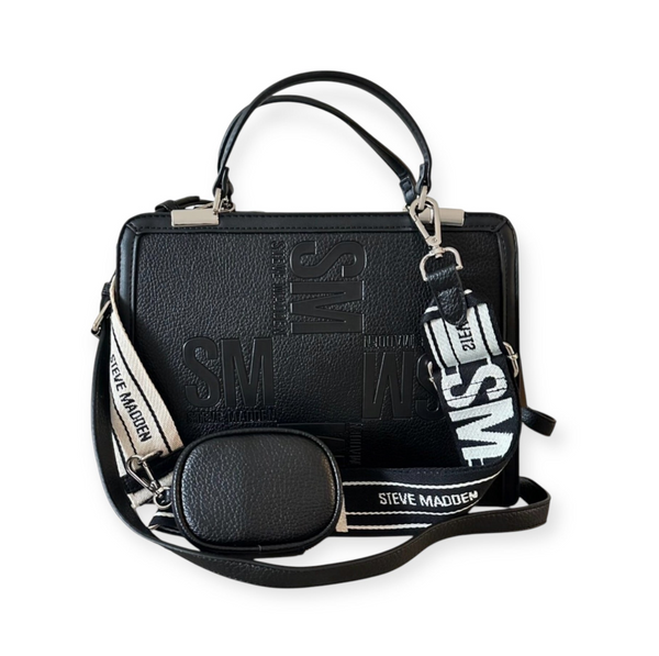 Steve Madden Crossbody Negro grabado