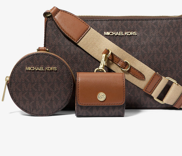 Michael Kors Jet Set Crossbody Airpods Brown