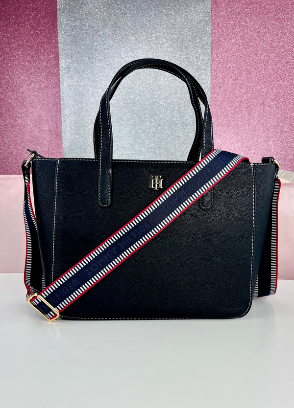 Tommy Hilfiger Satchel Negro - Navy Strap