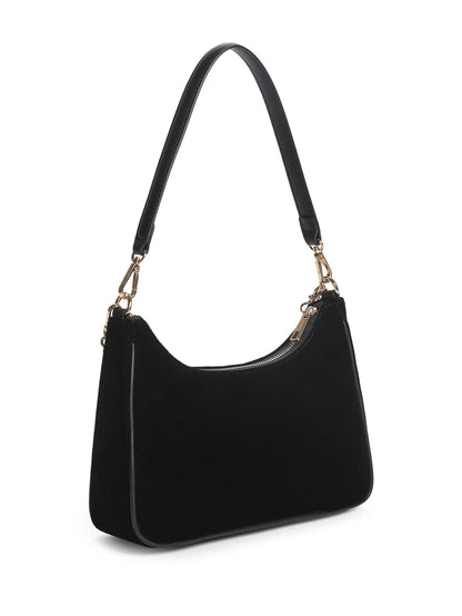 Guess Holly Velvet Shoulder BAG Black
