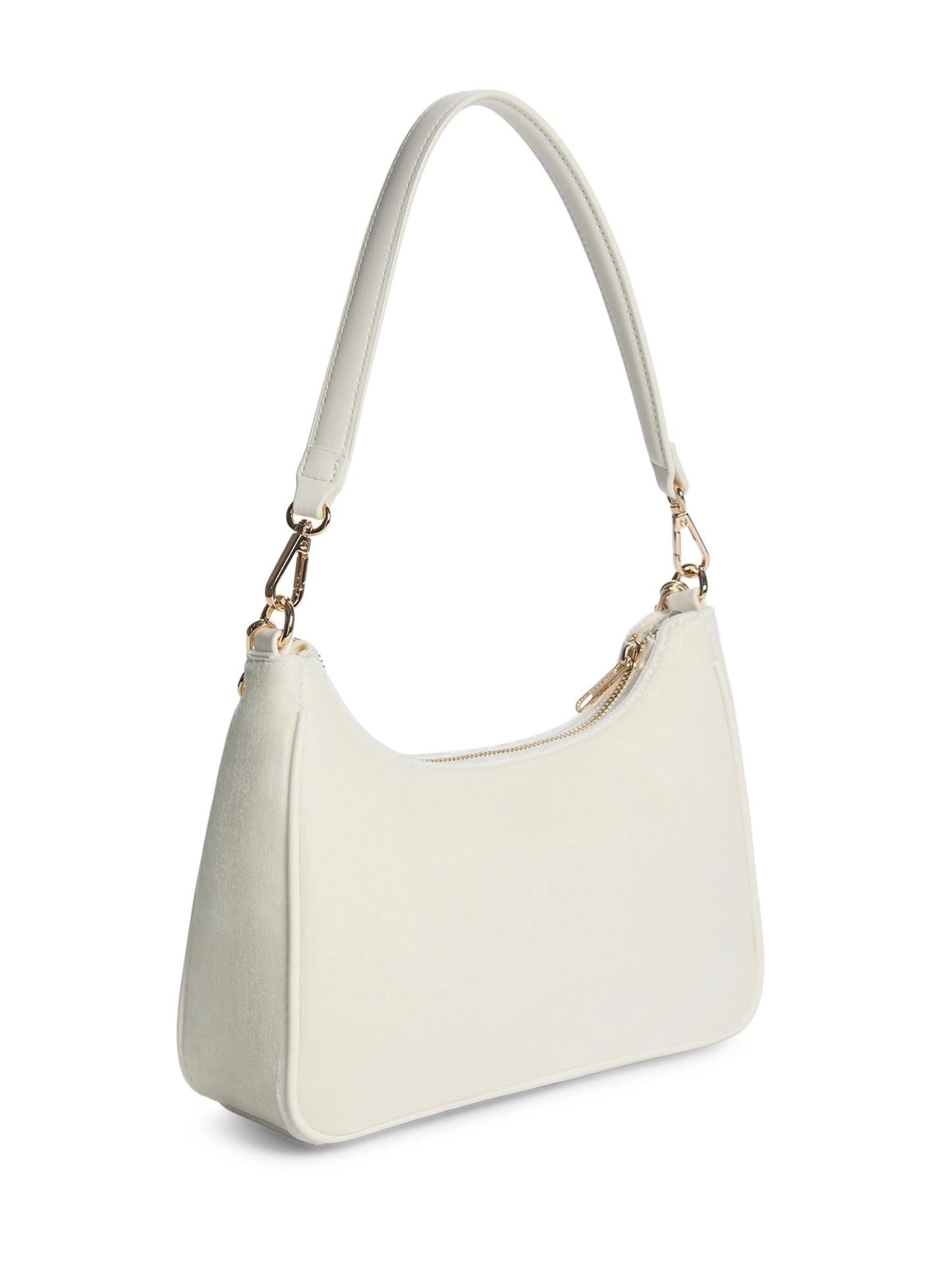 Guess Holly Velvet Shoulder BAG White