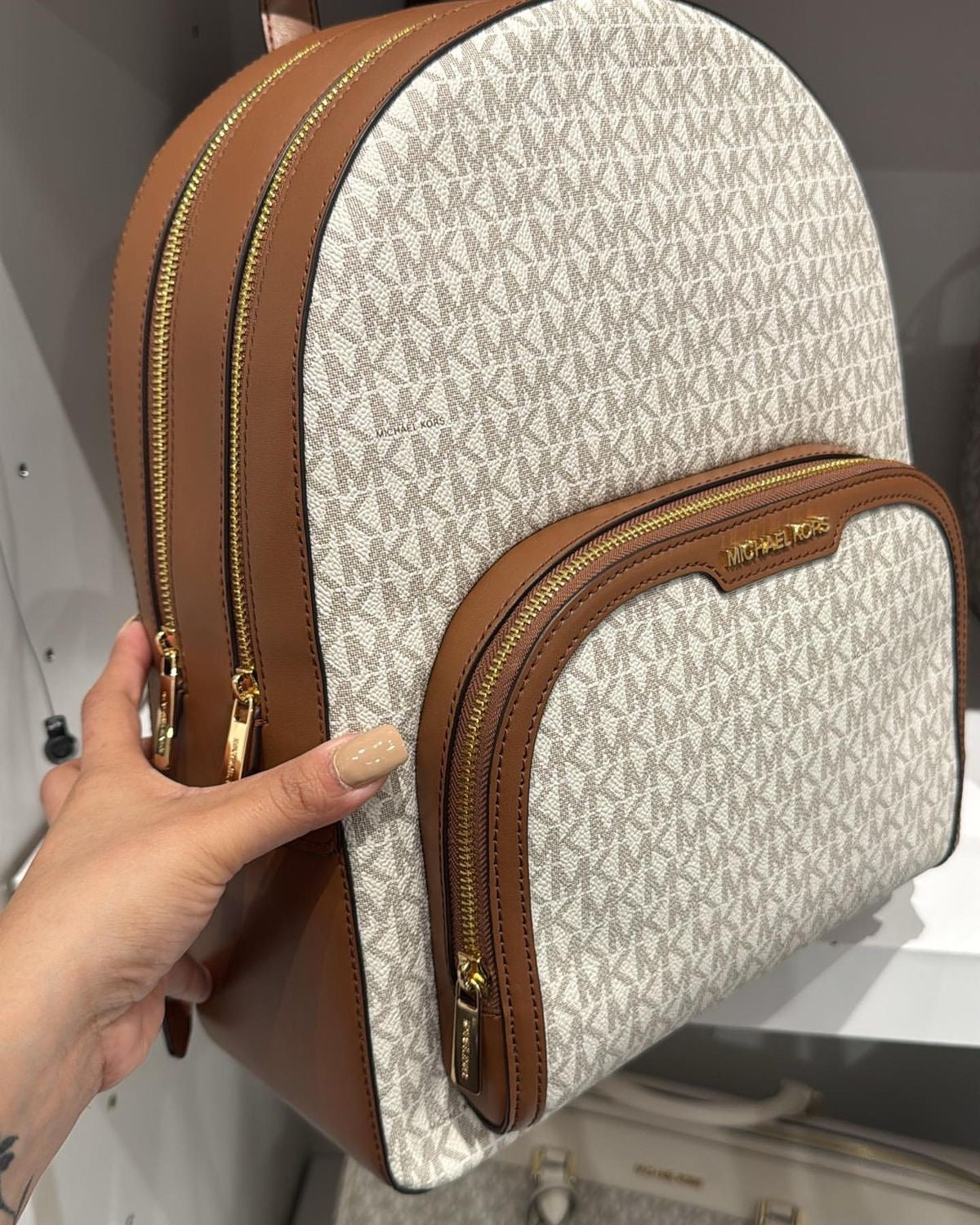 Michael Kors Mochila Beige