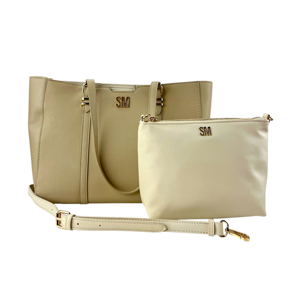 Steve Madden Tote Mediano + Crossbody mini Beige