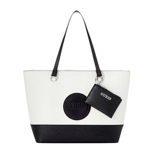 Guess Tote BAG Médium Blanco-Negro