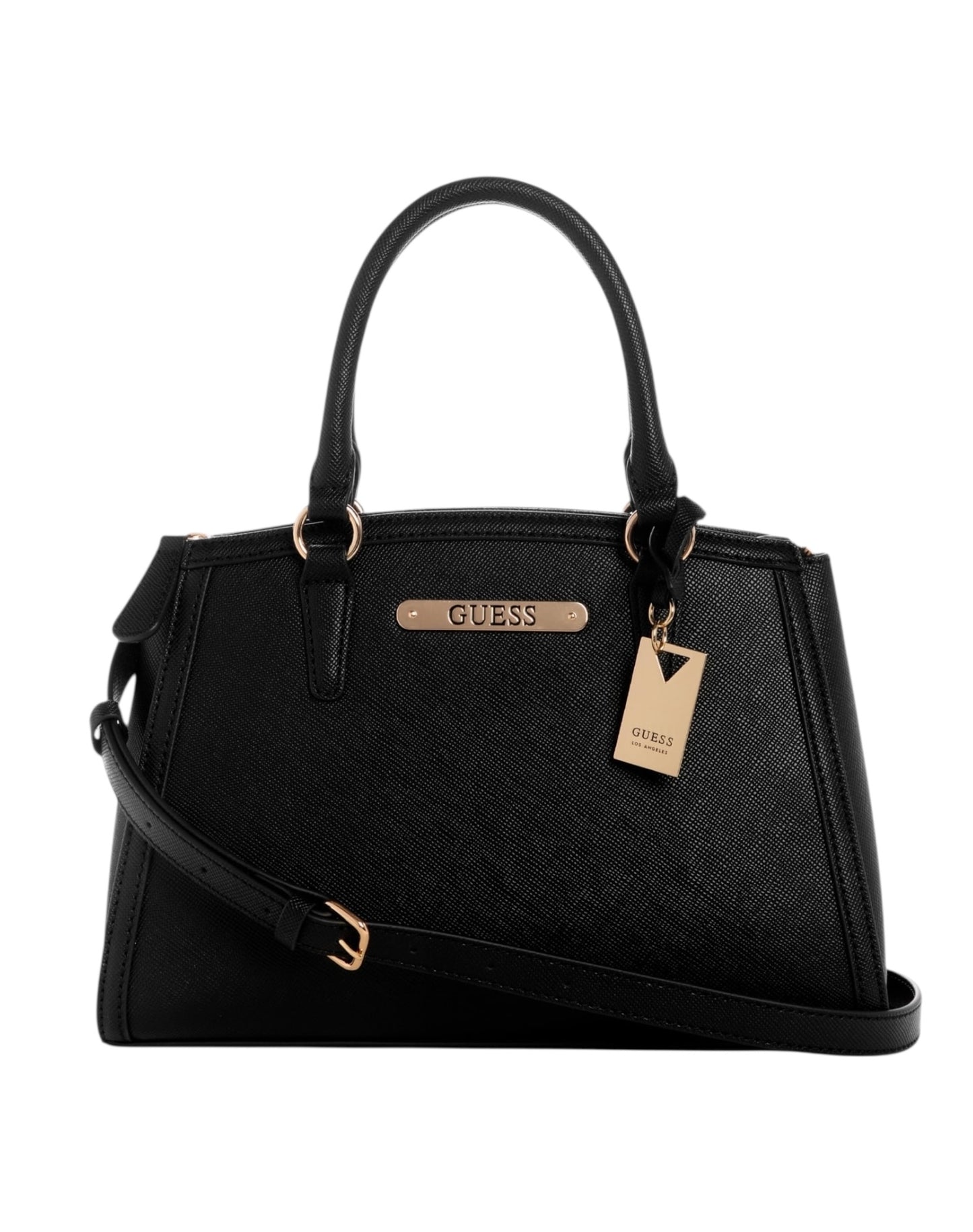Guess Satchel Kyrie Saffiano Negro