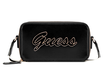 Guess Crossbody Double Zip Carrara Black