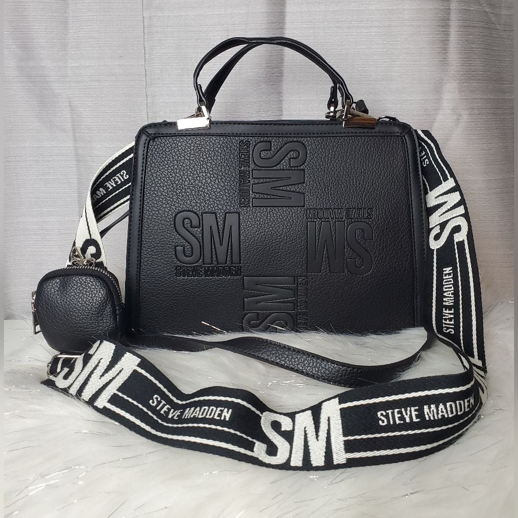Steve Madden Crossbody Negro grabado