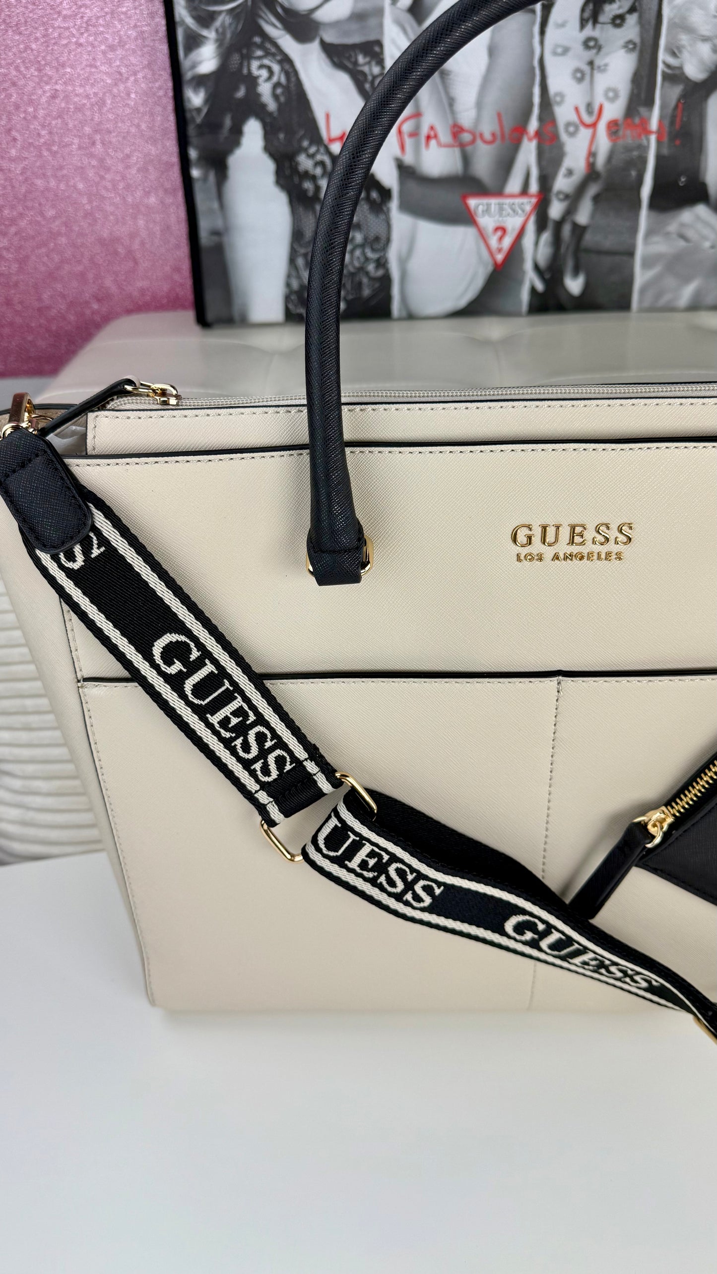 Guess TOTE BAG Pennywise Carryall Beige Luxury