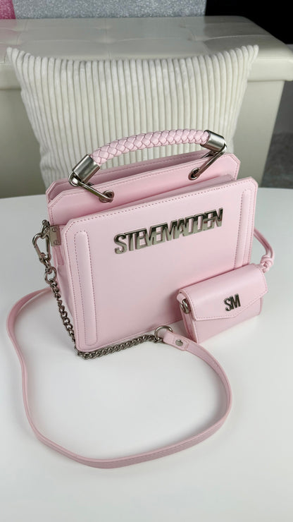 Steve Madden Crossbody Pink-Platinum Luxury