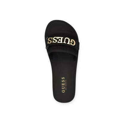 Guess Sandalia Negro logo Peers