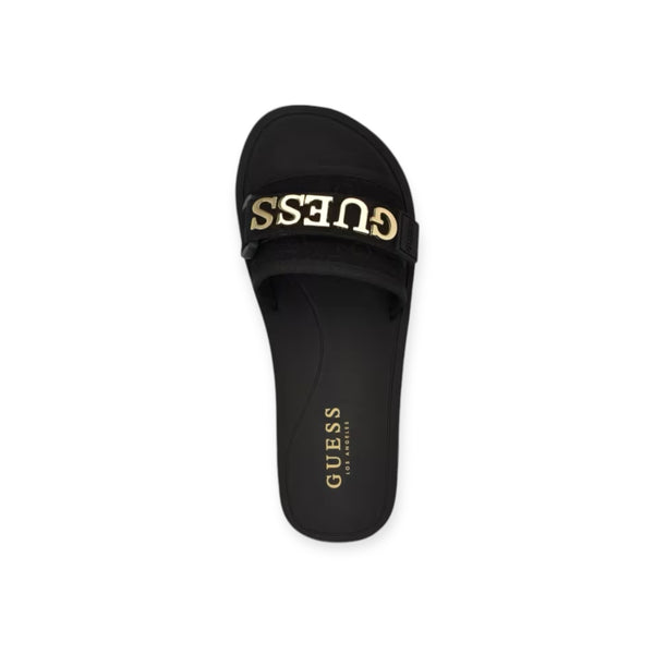 Guess Sandalia Negro logo Peers