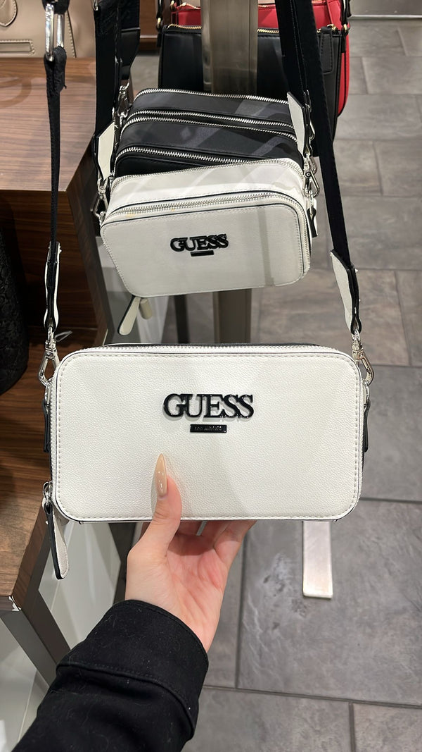 Guess Crossbody Doble ZIP Blanco