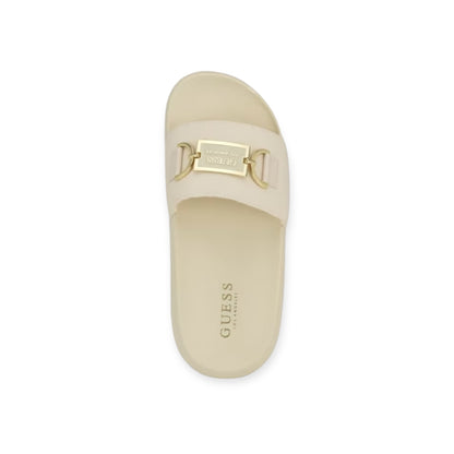 Guess Sandalia Cream Satin