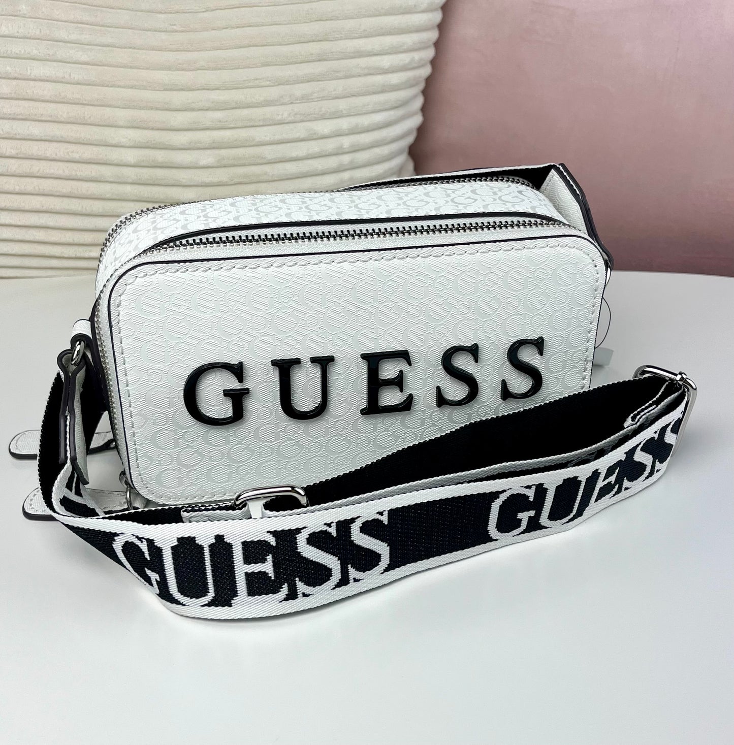 Guess Crossbody Doble Blanco