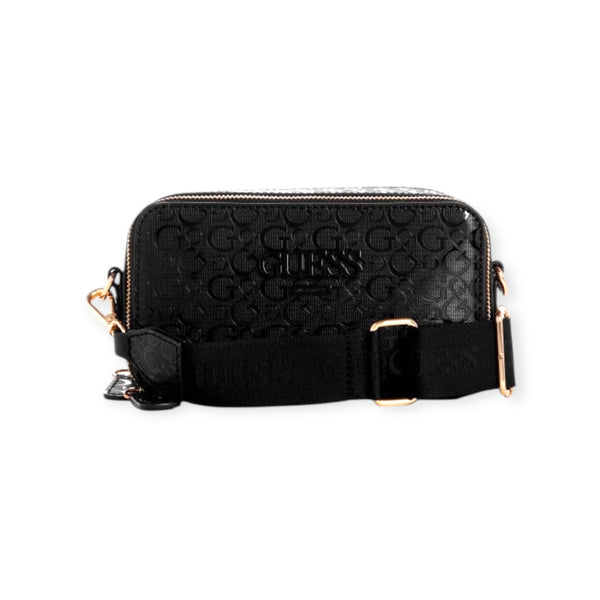 Guess Crossbody Doble ZIP Negro