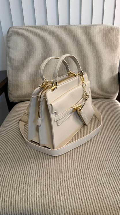 Steve Madden Satchel - Wallet Cream