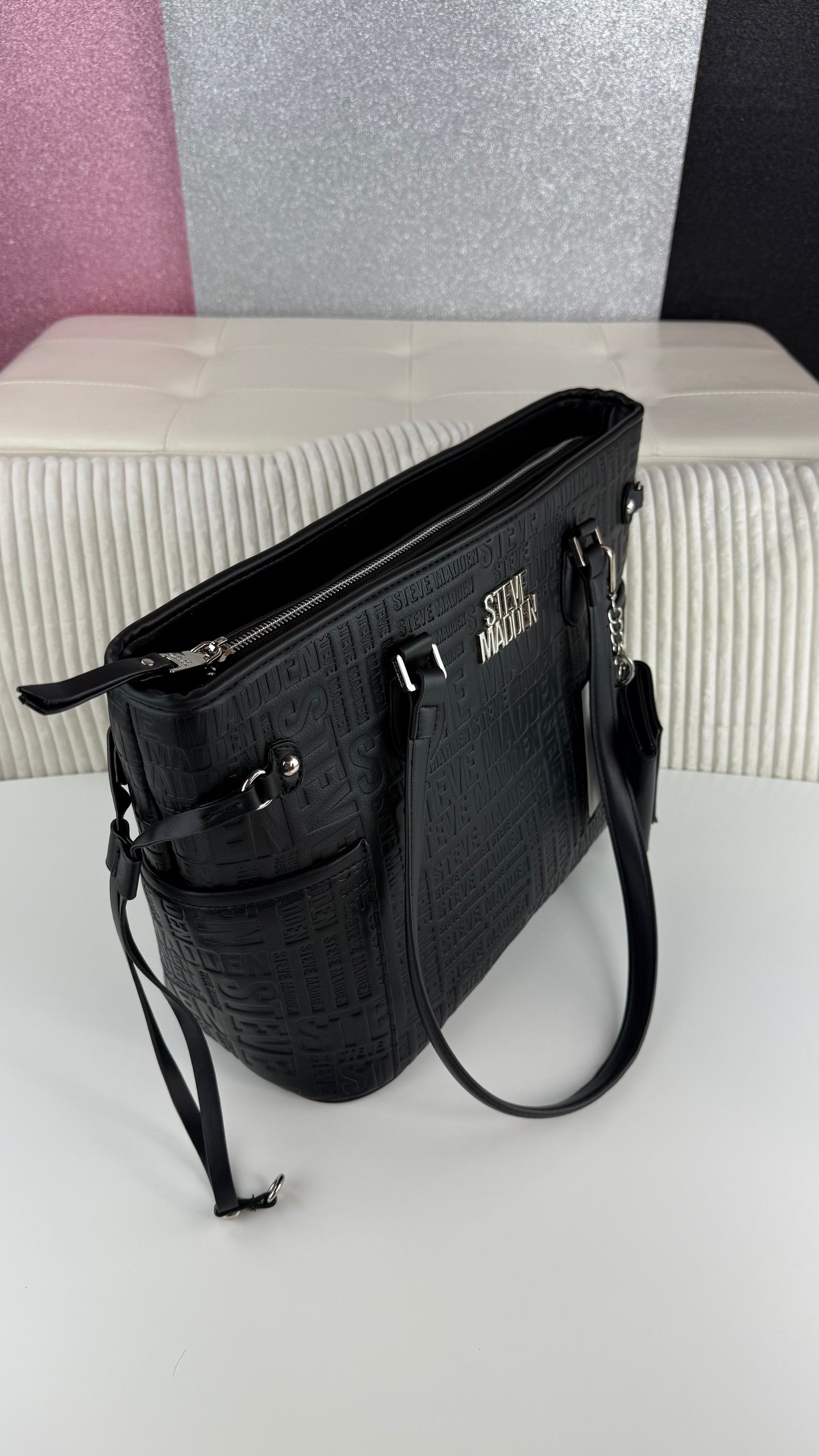 Steve Madden Tote BAG Black logos