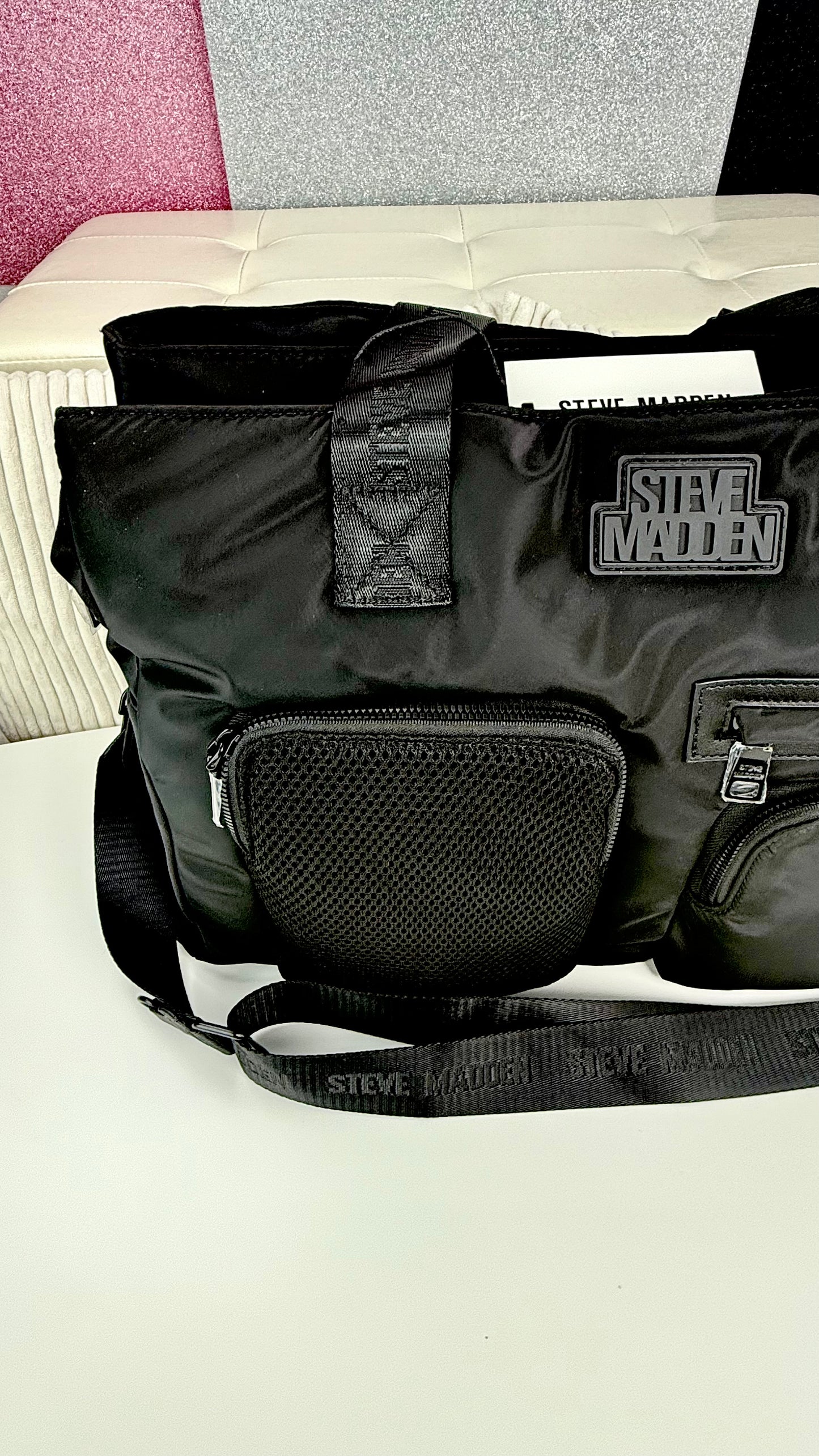 Steve Madden Tote Weekener Black