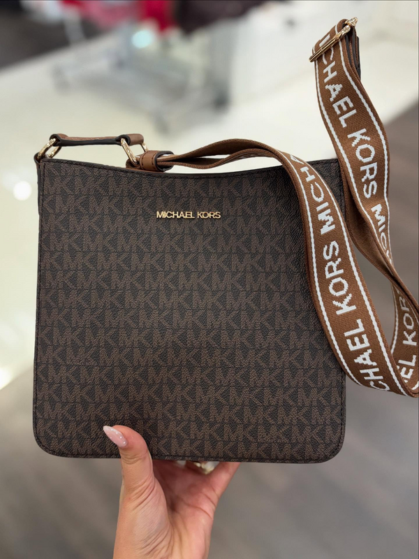 Michael Kors Jet Set Crossbody logo Brown