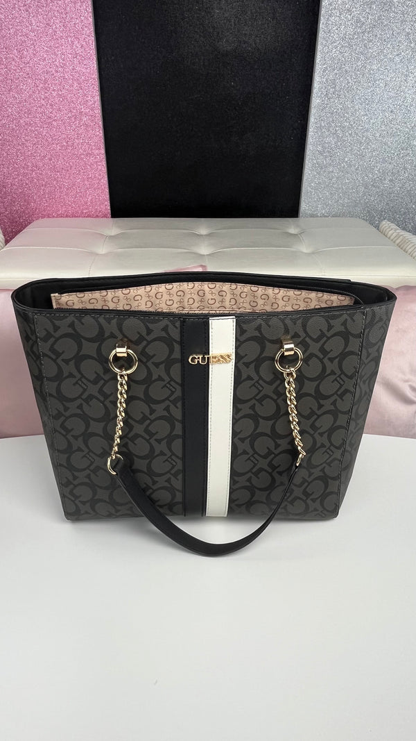 Guess Tote BAG negro Lines